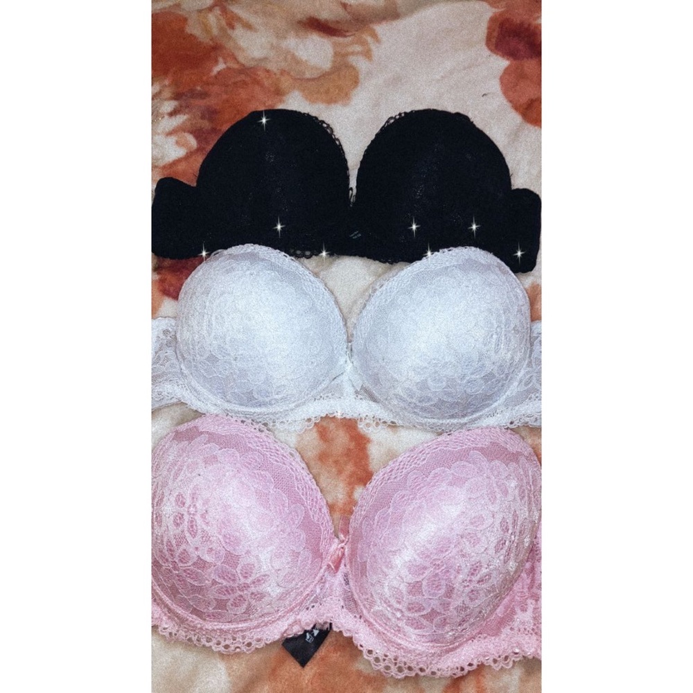 Bra pack (3PC) black, white, pink.